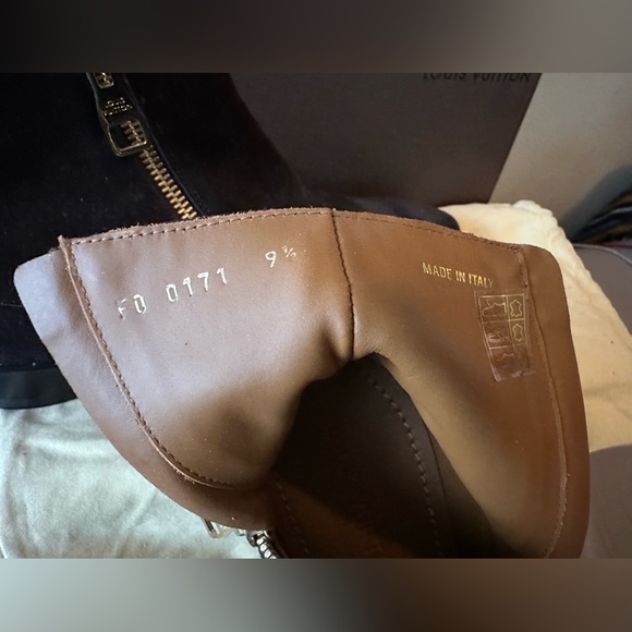 Louis Vuitton Men Boot Brown Suede double zipper 9.5UK 10.5US New Never Worn - Picture 6 of 6